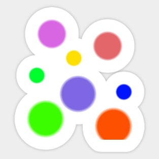 red blue green dots art Sticker